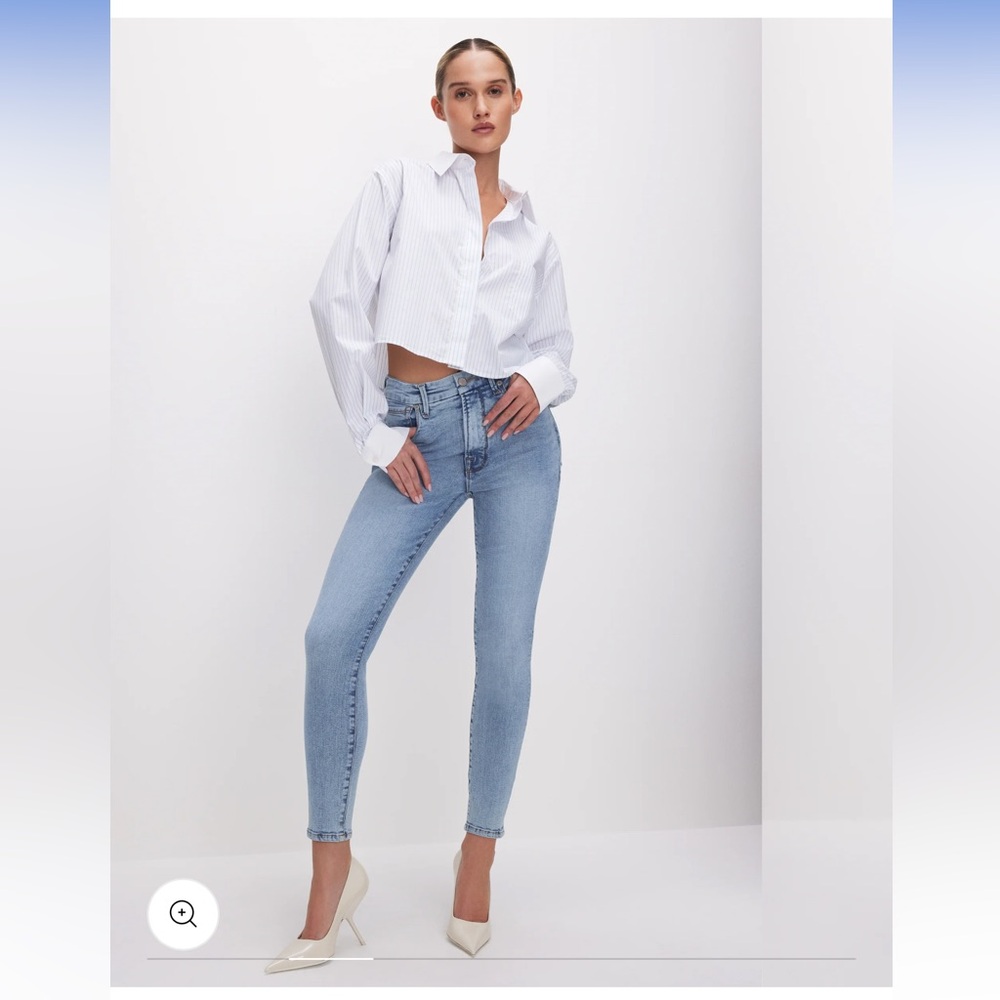 Good American - GOOD WAIST SKINNY CROPPED JEANS